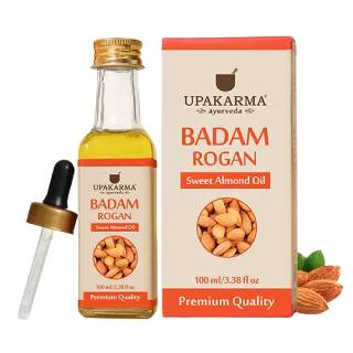 Pack of 2 Upakarma Badam Rogan Hair & Skin Oil 100ml*2 at Rs.134 (After 10% off code, 5% prepaid off & GP Cashback)